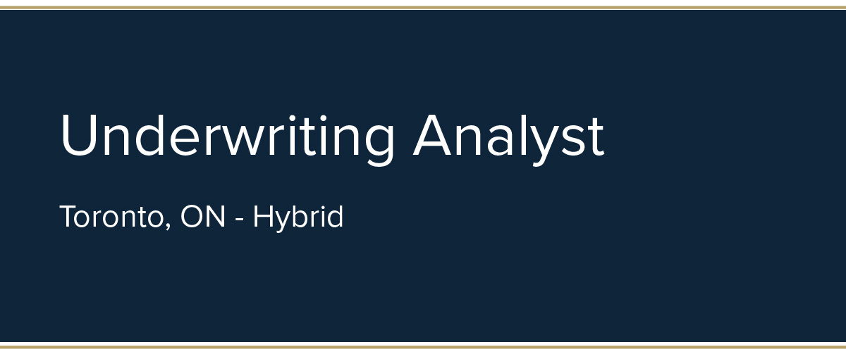 Underwriting Analyst