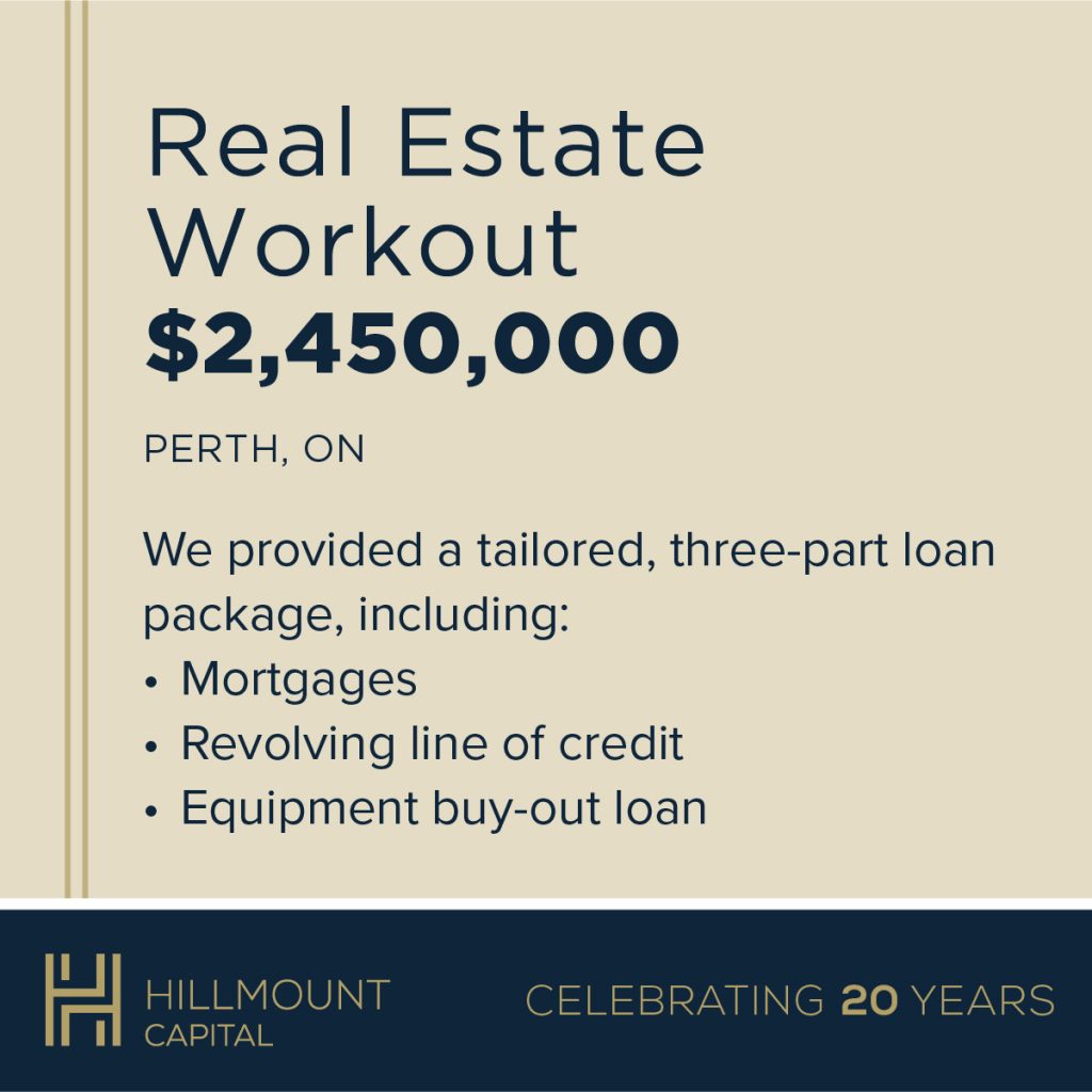 Real estate workout transaction